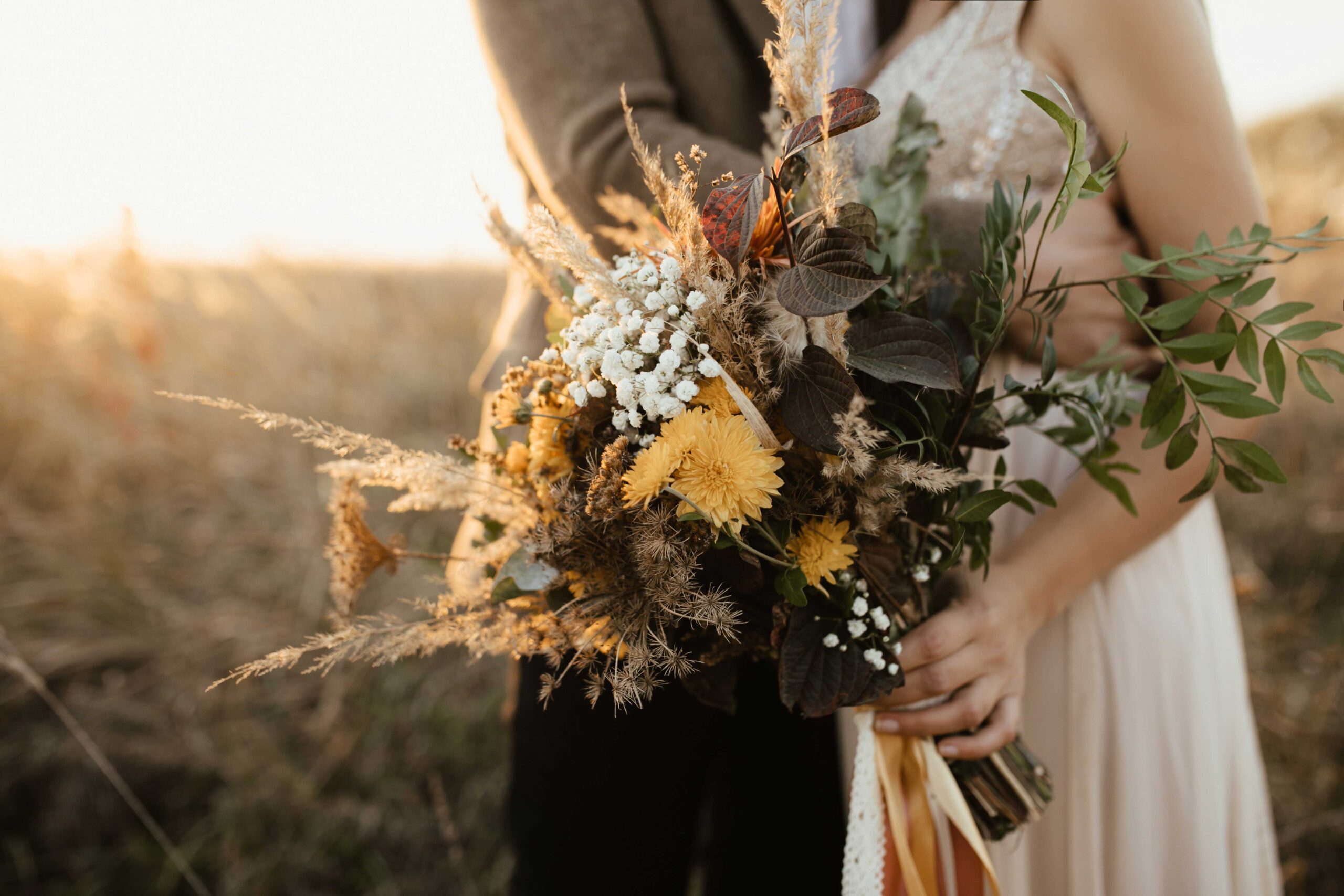 Fotografía de un ramo de flores